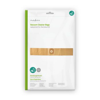 [DUBG111ELE10] Nedis DUBG111ELE10 Vacuum Cleaner Bag Electrolux 10 Pieces Paper Brown