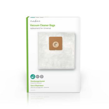 [DUBG221UNE4] Sacs d'aspirateur synthétiques universels Nedis DUBG221UNE4, 4 pièces, blanc