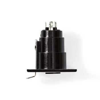 [COTP15911BK] Nedis COTP15911BK XLR-Connector vrouwelijk Vernikkeld Chassis 5mm Maximale diameter Metaal Zwart 