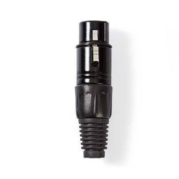 [COTP15902BK] Nedis COTP15902BK XLR-Connector Vrouwelijk Vernikkeld 5mm Maximale diameter Metaal Zwart