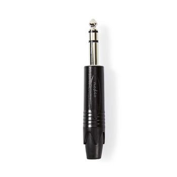 [COTP23901BK] Connecteur audio jack 6,35 mm Nedis COTP23901BK nickelé, diamètre max. 6 mm, noir