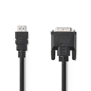 [CCGB34800BK20] Nedis CCGB34800BK20 HDMI Cable HDMI - DVI-D 24+1-Pin 1080p Nickel-plated 2m Black