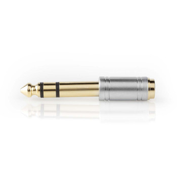 [CAGC23930ME] Nedis CAGC23930ME Stereo-Audioadapter 6,35 mm Jack Mannelijk - 3,5 mm Jack Vrouwelijk Zilver