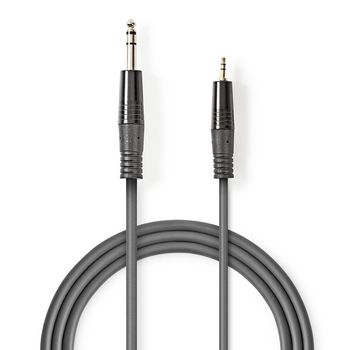 [COTH23205GY15] Nedis COTH23205GY15 Stereo Audio Cable 6.35 mm Jack 1.5m Gray