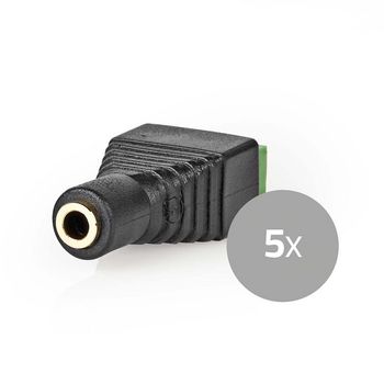 [CCTVCF50BK5] Nedis CCTVCF50BK5 CCTV Security Connector 3-Way 3.5 mm Jack Black