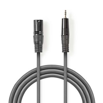 [COTH15300GY30] Nedis COTH15300GY30 Gebalanceerde Audiokabel XLR 3-Pins - 3,5 mm Jack 3m Grijs 