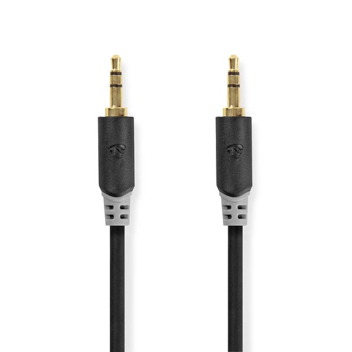 [CABW22000AT30] Nedis CABW22000AT30 Stereo Audio Cable 3.5 mm Jack Gold Plated 3m Black