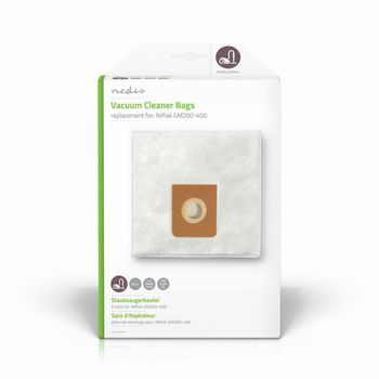 [DUBG220NIL4] Nedis DUBG220NIL4 Vacuum Cleaner Bag Nilfisk 4 Pieces Synthetic White