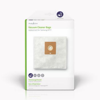 [DUBG220SAM4] Nedis DUBG220SAM4 Vacuum Cleaner Bag Samsung VP77 4 Pieces Synthetic White