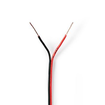 [CAGW0350BK1000] Nedis CAGW0350BK1000 Speaker-Kabel 2x 0.35mm² CCA 100m Rood / Zwart