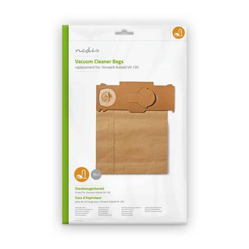 [DUBG111VOR10] Nedis DUBG111VOR10 Vacuum Cleaner Bag Vorwerk Kobold VK 130 10 Pieces Paper Brown