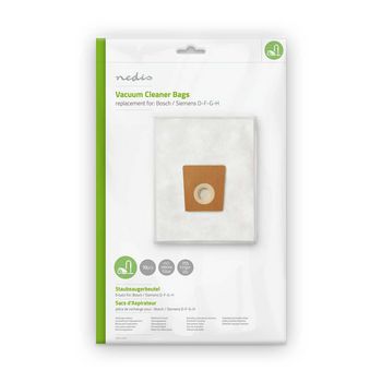 [DUBG121SIB10] Nedis DUBG121SIB10 Vacuum Cleaner Bag Bosch / Siemens 10 Pieces Synthetic White