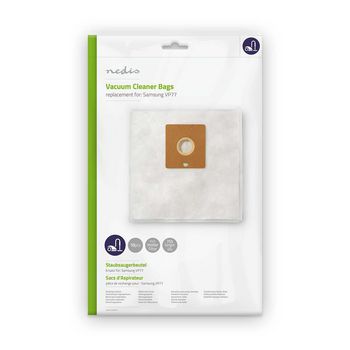 [DUBG120SAM10] Nedis DUBG120SAM10 Vacuum Cleaner Bag Samsung VP77 10 Pieces Synthetic White