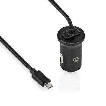 [CCHAM240ABK] Nedis CCHAM240ABK Autolader 12 W 2.4 A Micro-USB 1m Enkel Voltage Zwart