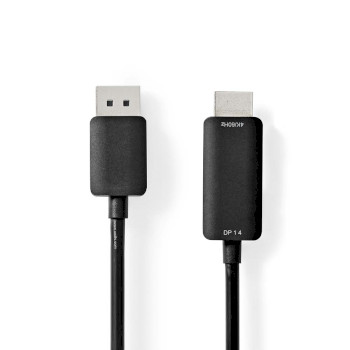 [CCGB37104BK20] Nedis CCGB37104BK20 DisplayPort Cable DisplayPort - HDMI 4K@60Hz Nickel-plated 2m Black