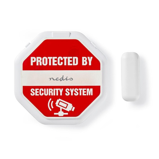 [ALRMD20WT] Alarme butoir de porte/fenêtre Nedis ALRMD20WT avec capteur magnétique, blanc