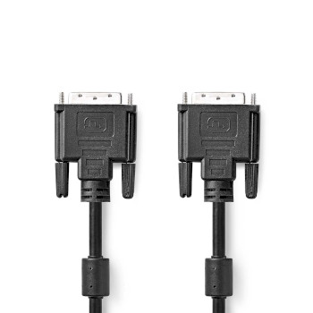 [CCGP32001BK30] Câble DVI Nedis CCGP32001BK30 DVI-D 24+1 broches 2560 x 1600 nickelé 3 m noir