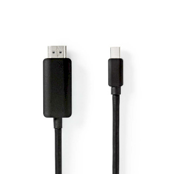 [CCGP37604BK20] Nedis CCGP37604BK20 Mini DisplayPort 1.4-Kabel Mini-DisplayPort - HDMI 48 Gbps 2m Zwart
