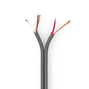 [COTR15000GY100] Nedis COTR15000GY100 Audiokabel op rol 2 x 0.16 mm² Koper 100m Grijs 