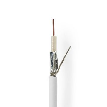 [CSBR4015WT1000] Nedis CSBR4015WT1000 Coaxkabel op rol RG6T 75Ohm Dubbel Afgeschermd ECA 100m Wit 