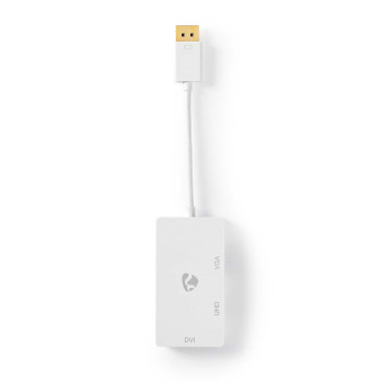 [CCGP37366WT02] Nedis CCGP37366WT02 Mini-DisplayPort-Adapter DVI-D 24+1-Pins / HDMI / VGA 4K@60Hz Verguld Wit 