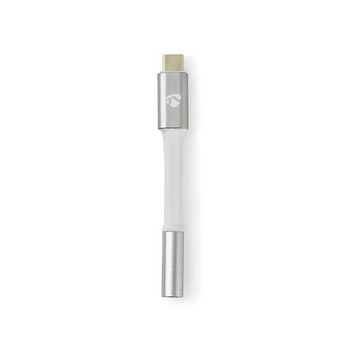 [CCTB65950AL008] Nedis CCTB65950AL008 USB-C Adapter USB-C - 3.5 mm Jack 8cm Gold-plated Silver