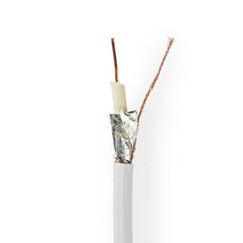 [CSBR4010WT1000] Nedis CSBR4010WT1000 Coaxkabel op rol RG6T 75 Ohm Dubbel Afgeschermd ECA 100m Wit 