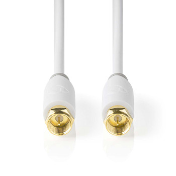 [CSBW41000WT100] Nedis CSBW41000WT100 Coax-kabel F Verguld 75Ohm Enkelvoudig Afgeschermd 10m Wit