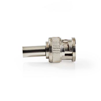 [CVVC01905ME] Nedis CVVC01905ME BNC-Connector Vernikkeld 50 Ohm Krimp Diameter kabelinvoer: 6.0mm Zilver 25 Stuks