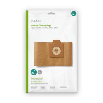 [DUBG112ELE10] Nedis DUBG112ELE10 Vacuum Cleaner Bag Electrolux 10 Pieces Paper Brown