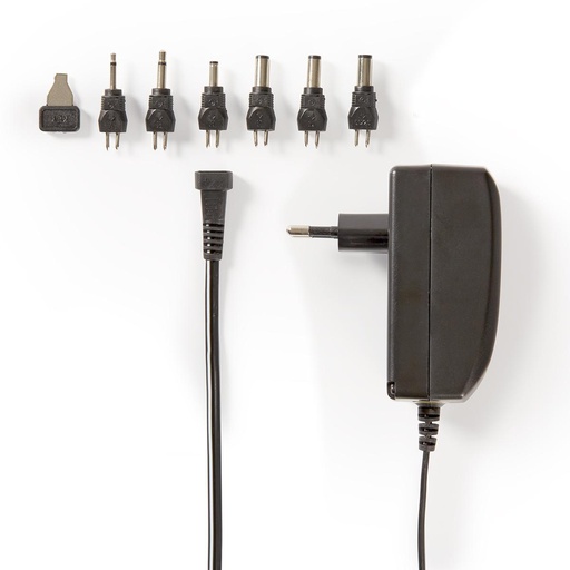 [ACPA003] Nedis ACPA003 Universal AC Power Adapter 24W 9-24V DC 1.80m 1.0 - 1.5A Black