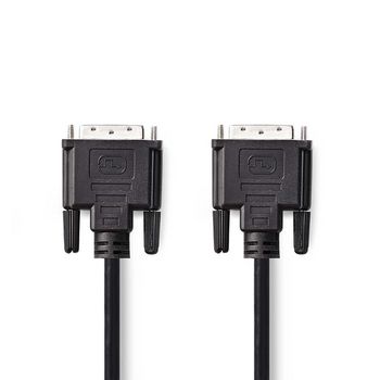 [CCGP32000BK100] Nedis CCGP32000BK100 DVI Cable DVI-D 24+1-Pin 1080p Nickel-plated 10m Black