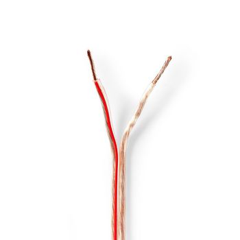 [CABR1500TR1000] Nedis CABR1500TR1000 Speaker Cable on Reel 2x 1.50mm² 100m Red / Transparent