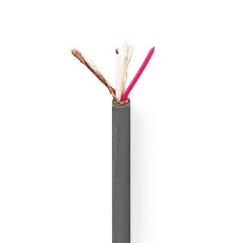 [COTR15010GY100] Nedis COTR15010GY100 Microfoonkabel op rol 2 x 0.23 mm² Koper 100m Grijs