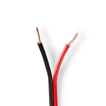 [CABR1500BK1000] Nedis CABR1500BK1000 Speaker Cable on reel 2x 1.50mm² 100mRed / Black
