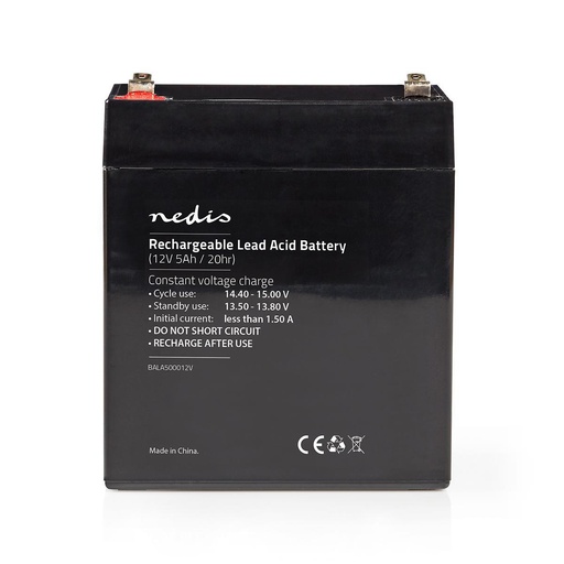 [BALA320012V] Nedis BALA320012V Rechargeable Lead Acid Battery 12 V 3200 mAh Black