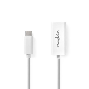 [CCGP64950WT02] Nedis CCGP64950WT02 USB 3.2 Gen 1-netwerkadapter 1 Gbps  USB-C - RJ45 Vrouwelijk 20cm Wit
