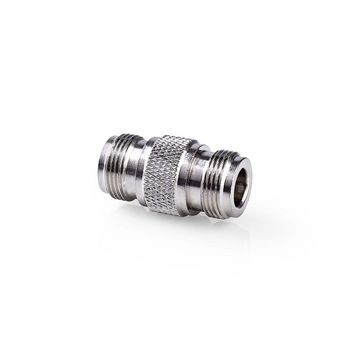 [CSGP42950ME] Nedis CSGP42950ME Coax-Adapter 2x N-Vrouwelijk Vernikkeld 75 Ohm Zilver 10 Stuks