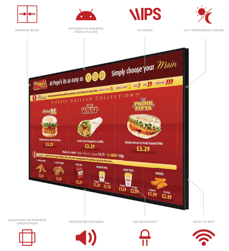 [DM32D] GeroScreen DM32D - 32" Network Digital Menu Board