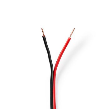 [CABR0750BK1000] Nedis CABR0750BK1000 Speaker-Kabel 2x 0.75mm² Koper 100m Rood / Zwart