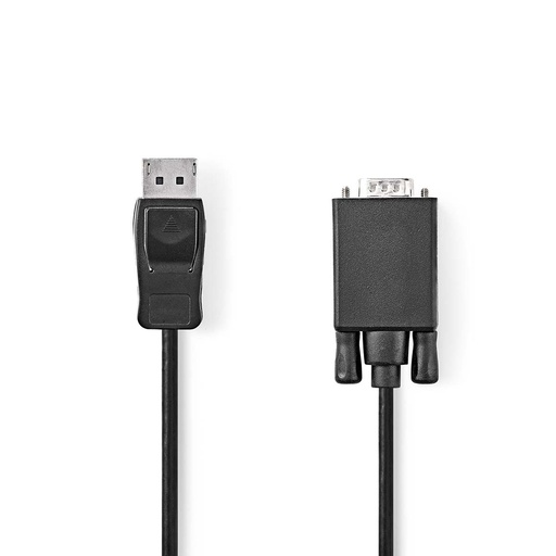 [CCGB37301BK20] Câble VGA Nedis CCGB37301BK20 DisplayPort - VGA nickelé 1080p 2 m Noir