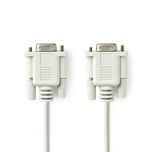 [CCGL52055IV20] Câble null modem Nedis CCGL52055IV20 D-SUB femelle 9 broches nickelé 2 m blanc