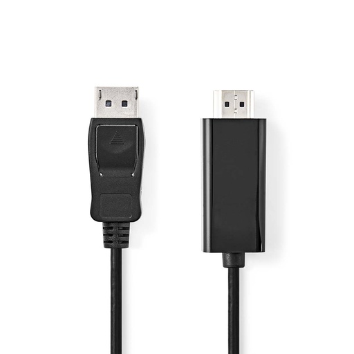 [CCGB37100BK30] Câble DisplayPort Nedis CCGB37100BK30 DisplayPort - HDMI 4K à 30 Hz nickelé 3 m Noir