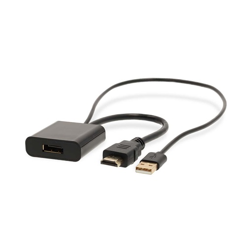 [CCGB34300BK02] Adaptateur HDMI Nedis CCGB34300BK02 HDMI + USB-A - DisplayPort, noir plaqué or