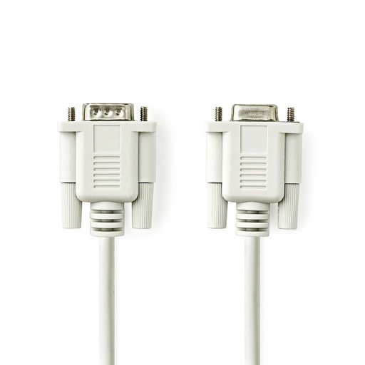 [CCGL52010IV20] Nedis CCGL52010IV20 Serial Cable D-SUB 9-Pin - D-SUB 9-Pin Female Nickel Plated 2m Ivory