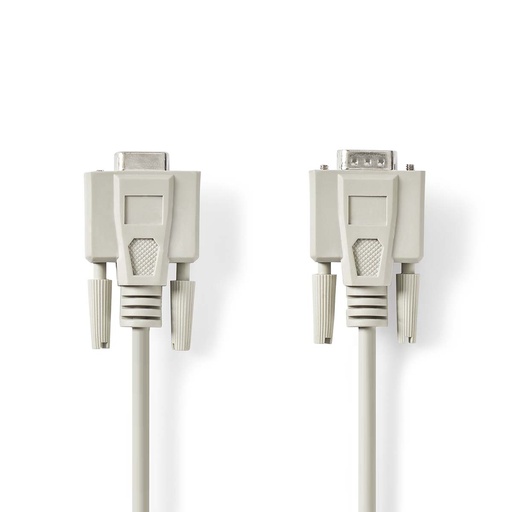 [CCGL52010IV30] Nedis CCGL52010IV30 Serial Cable D-SUB 9-Pin - D-SUB 9-Pin Female Nickel Plated 3m White