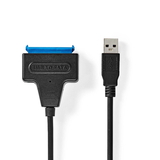 [CCGB75100BK05] Adaptateur pour disque dur Nedis CCGB75100BK05 USB 3.2 Gen1 SATA 2,5" - USB-A 30 cm Noir