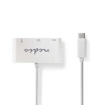 [CCGB64760WT02] Nedis CCGB64760WT02 USB 3.1Multi-Port Adapter USB-C - USB-A / USB-C / VGA 5 Gbps 20cm Nickel-plated White