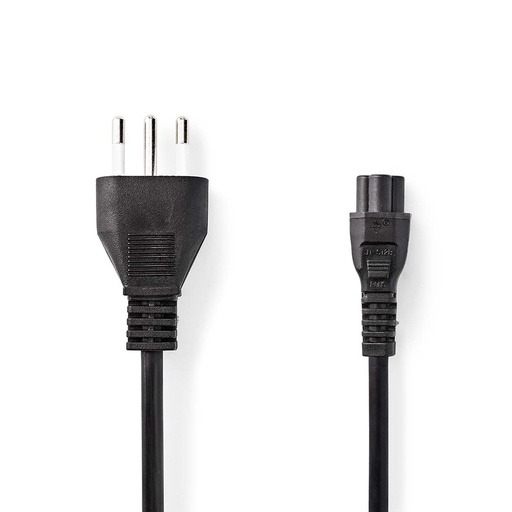 [CEGL11320BK20] Câble d'alimentation Nedis CEGL11320BK20 Italie - IEC-320-C5 nickelé 2 m noir