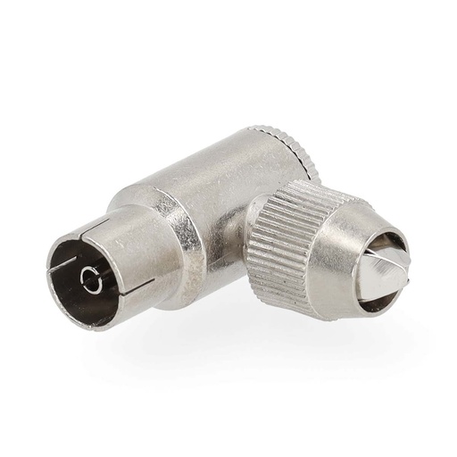 [CSGB40925ME] Nedis CSGB40925ME Coax Connector Angled Female Nickel Plated 75 Ohm 7.0 mm Max Diameter 2 Pieces